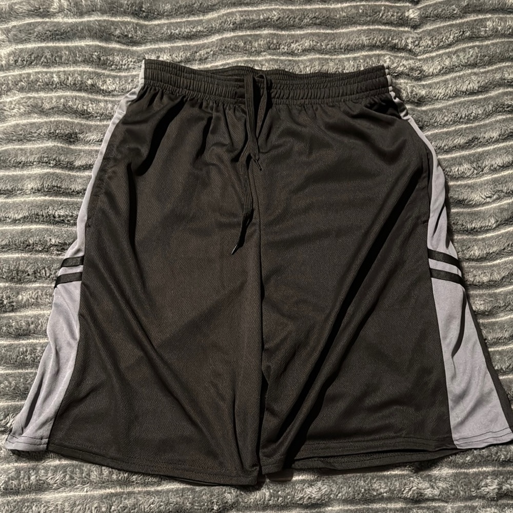 Men's Black and Gray Athletic Shorts